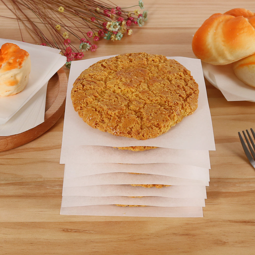 Burger Patty Papers, Set of 300, 14cm Square Baking Parchment for Separating Patties, Cookies and More