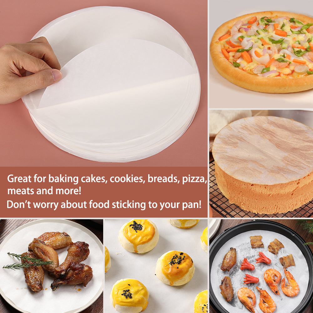 10 Inch Baking Circles, Set of 100, Round Parchment Papers for Springform Cake Tin, Round Cake Tin, Tortilla Press