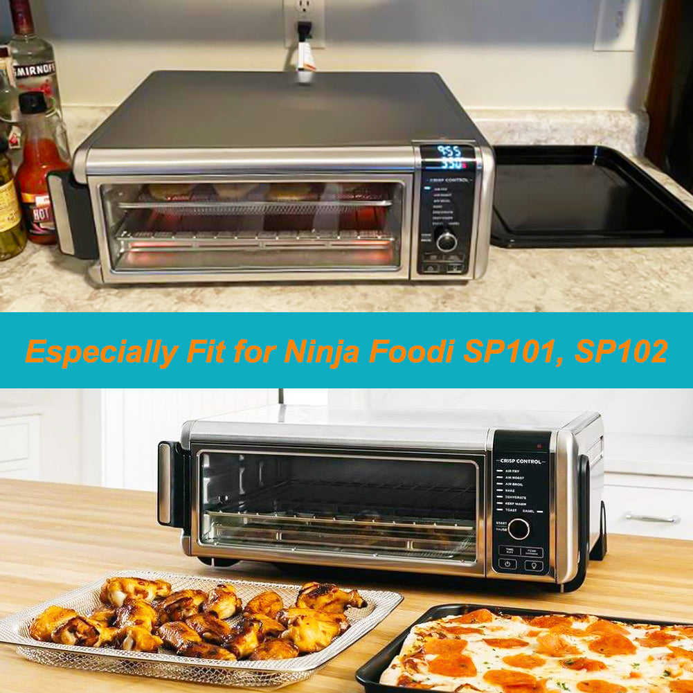BYKITCHEN Air Fryer Oven Liners, 11x12 Inches, Set of 4, Reusable Toaster Oven Liners, Compatible with Ninja Flip Up SP101 SP201 SP301 Air Fry Oven, Cuisinart Breville Toaster Oven and More