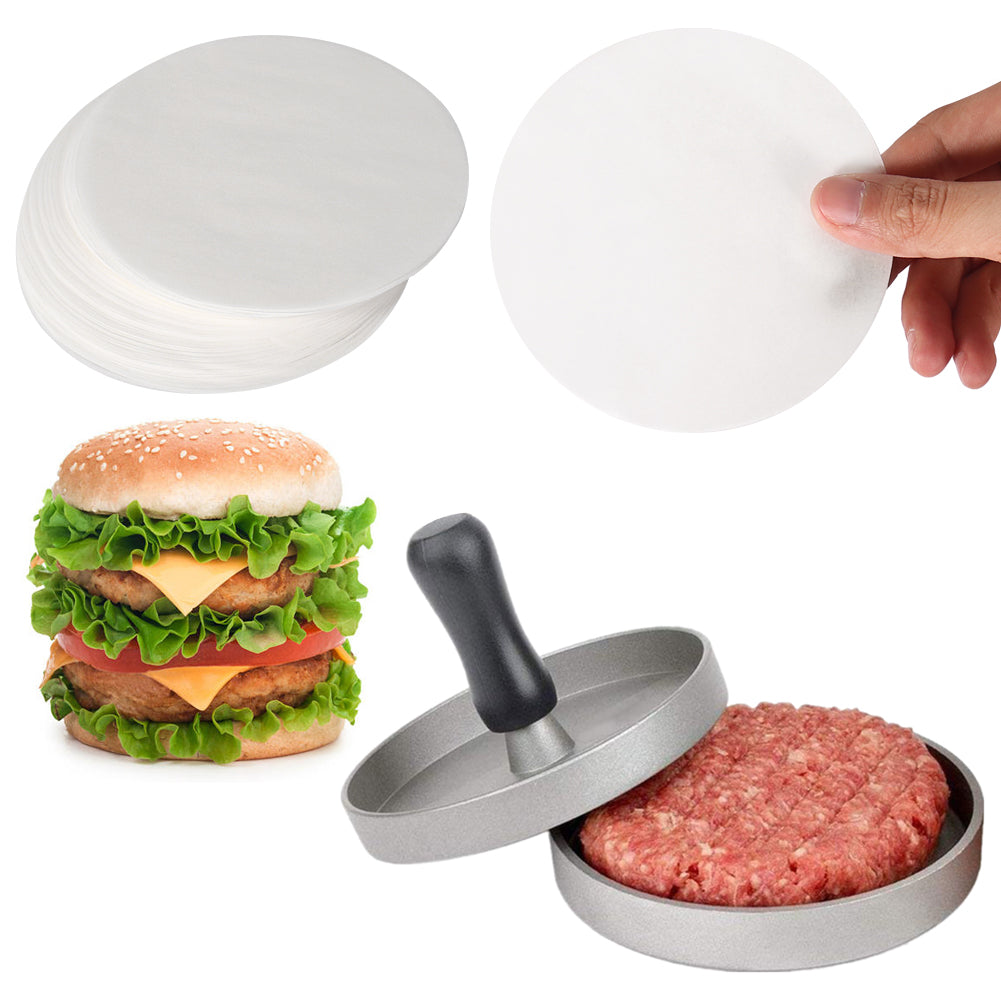 Burger Patty Paper Rounds for 4/4.5 Inch Burger Press, 200pcs 4.5inch Baking Parchment Rounds/Hamburger Patty Paper Sheet for Separating Burger Patty, Cookies and More (5.5/6/7/8/9/10/12in Available)