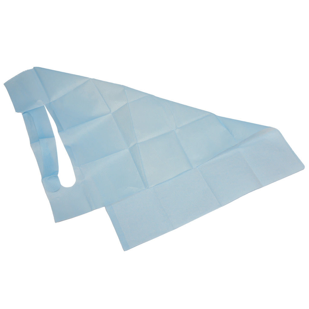 BYKITCHEN Disposable Paper Bibs 5 Pack – Waterproof and Oil-Resistant Adult Bibs – Lightweight One-Time Use Bibs for Eating Cleaning or Crafting