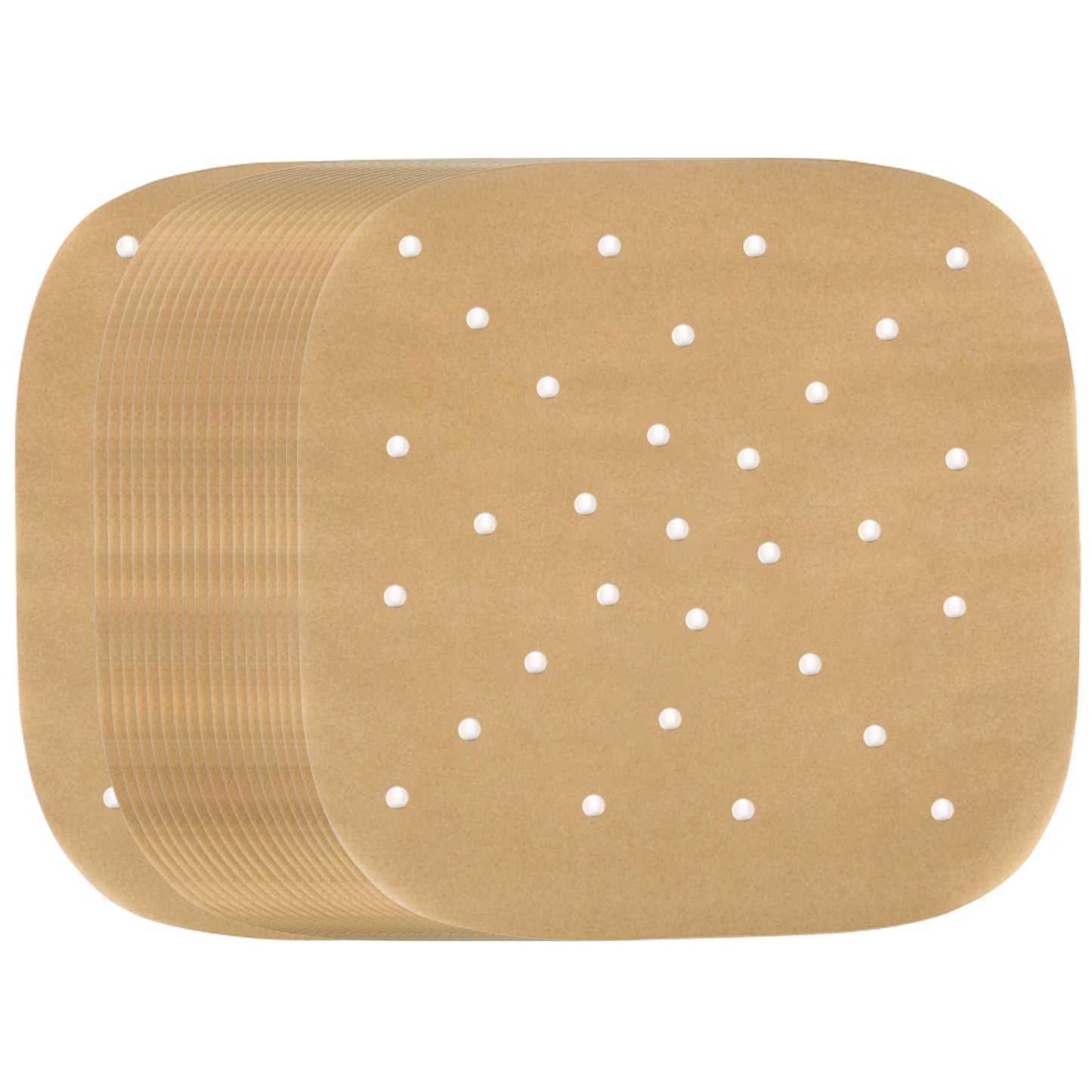 Air Fryer Parchment Paper, Set of 200, 8.5 Inch Unbleached Perforated Square Air Fryer Liner Sheets for Airfryer, Steaming Basket and More(7.5/8.5/9.5in Available)