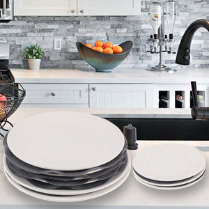 BYKITCHEN Dish Protectors Pads, Gray Dinner Plate Divider Pads, China Storage Protectors for Protecting and Stacking Your Cookware, 30 Pieces & 2 Different Size