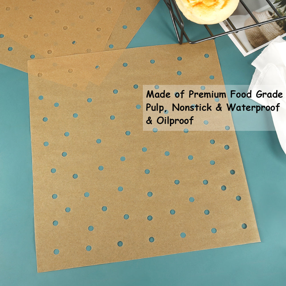 BYKITCHEN Air Fryer Oven Liners, 11x12 Inches, Nonstick Unbleached Rectangular Airfryer Parchment Paper for Ninja Foodi Air Fryer Toaster Ovens, XL Airfryer, Dehydrator and More (Set of 100)