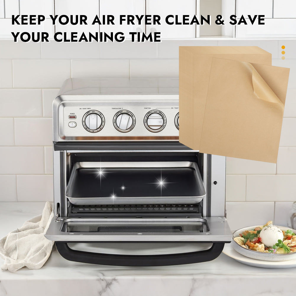 BYKITCHEN 11 x 9in Air Fryer Parchment Paper Sheet Liners Compatible with Breville Smart Oven Air Fryer Pro BOV900BSS/ Cuisinart Airfryer Toaster Oven, Airfryer Toaster Combo Accessories(120pcs)