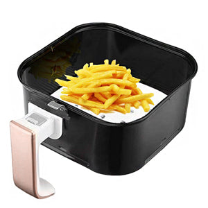 Air Fryer Parchment Paper, Set of 200, 8.5 inch Square Airfryer Liners/Steaming Parchment Liner/Perforated Parchment Paper for Air Fryer, Steaming Basket and More