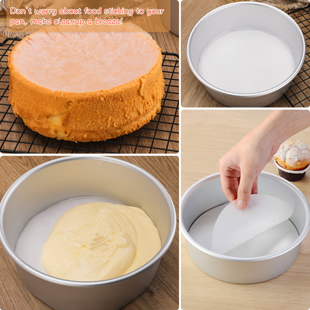 9 Inch Round Parchment Paper, Set of 200, Non Stick Baking Parchment Rounds/Round Baking Paper for Springform Pan, Tortilla Press, Air Fryer and More(4.5/5.5/6/7/8/10/12in Available)