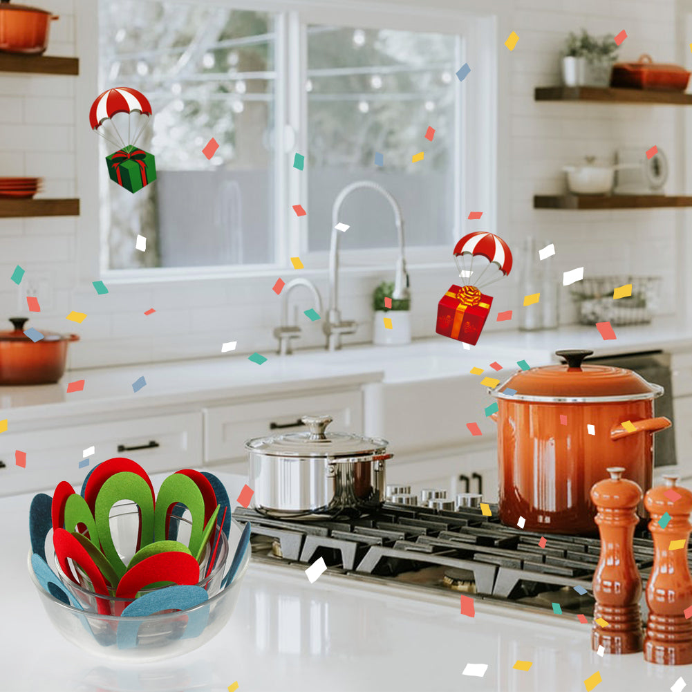 BYKITCHEN Felt Pan Separators, Set of 20 & 4 Different Sizes, Flower Glass Bowl Dish Separator Protectors for Stacking and Protecting Glassware, Cookware and More Visit the BYKITCHEN Store