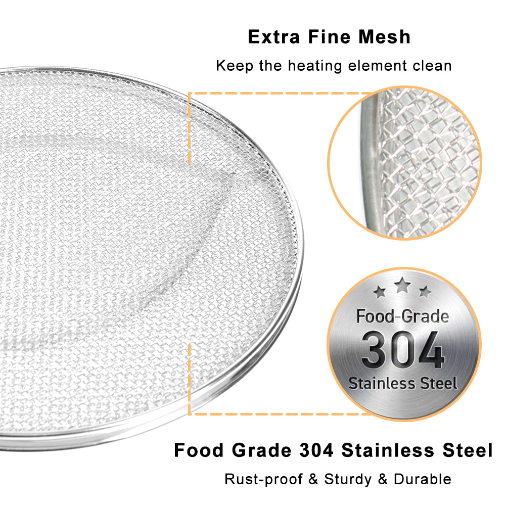 BYKITCHEN Stainless Steel Spatter Shield for Ninja Fg551 Foodi Smart XL Grill, Ninja XL Grill Accessories, Air Fryer Replacement Parts for Ninja 6 in 1 Smart Xl Indoor Grill