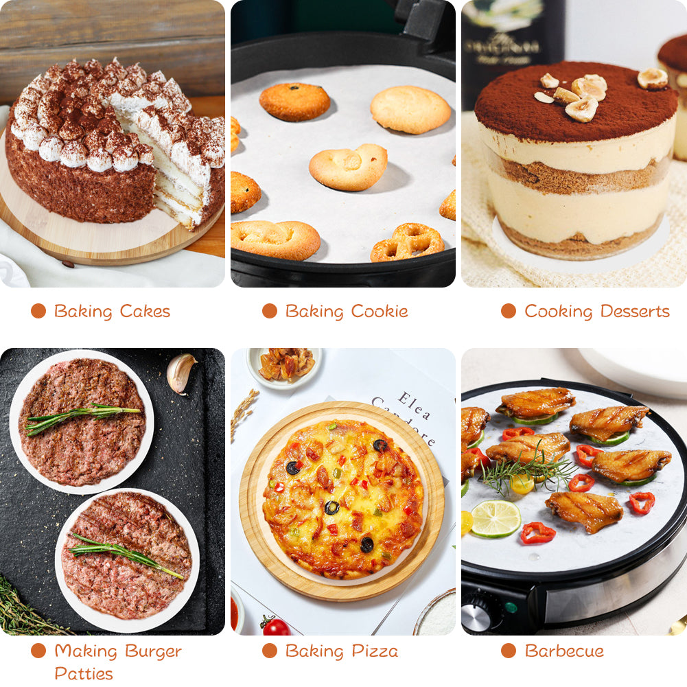 8 Inch Parchment Paper Rounds, Set of 200, Non Stick Baking Parchment Circles, Cake Parchment Rounds for Cake Pan, Springform Pan, Tortilla Press and so on(4.5/5.5/6/7/9/10/12in Available)