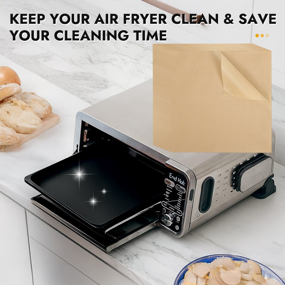 BYKITCHEN 12 Inch Air Fryer Parchment Paper for Ninja Air Fryer SP151 SP351 SP101 SP201 SP301, 120PCS Airfryer Disposable Liners for Ninja Foodi Airfryer Combo, Flip Up Toaster Oven Accessories