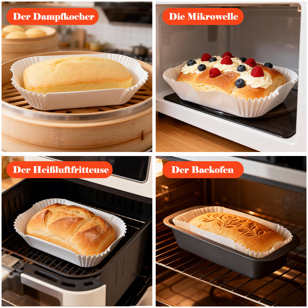 BYKITCHEN 120PCS Loaf Tin Liners for 2LB Bread Tins Baking Bread, Banana Bread, Non-Stick Cake Tin Liners for Loaf Pan, Air Fryer, Microwaves, Oven Safe, Heat Resistant