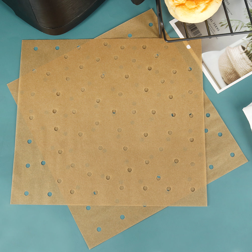BYKITCHEN Air Fryer Oven Liners, 11x12 Inches, Nonstick Unbleached Rectangular Airfryer Parchment Paper for Ninja Foodi Air Fryer Toaster Ovens, XL Airfryer, Dehydrator and More (Set of 100)