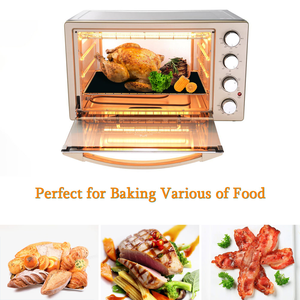 BYKITCHEN Air Fryer Oven Liners, 11x12 Inches, Set of 4, Reusable Toaster Oven Liners, Compatible with Ninja Flip Up SP101 SP201 SP301 Air Fry Oven, Cuisinart Breville Toaster Oven and More