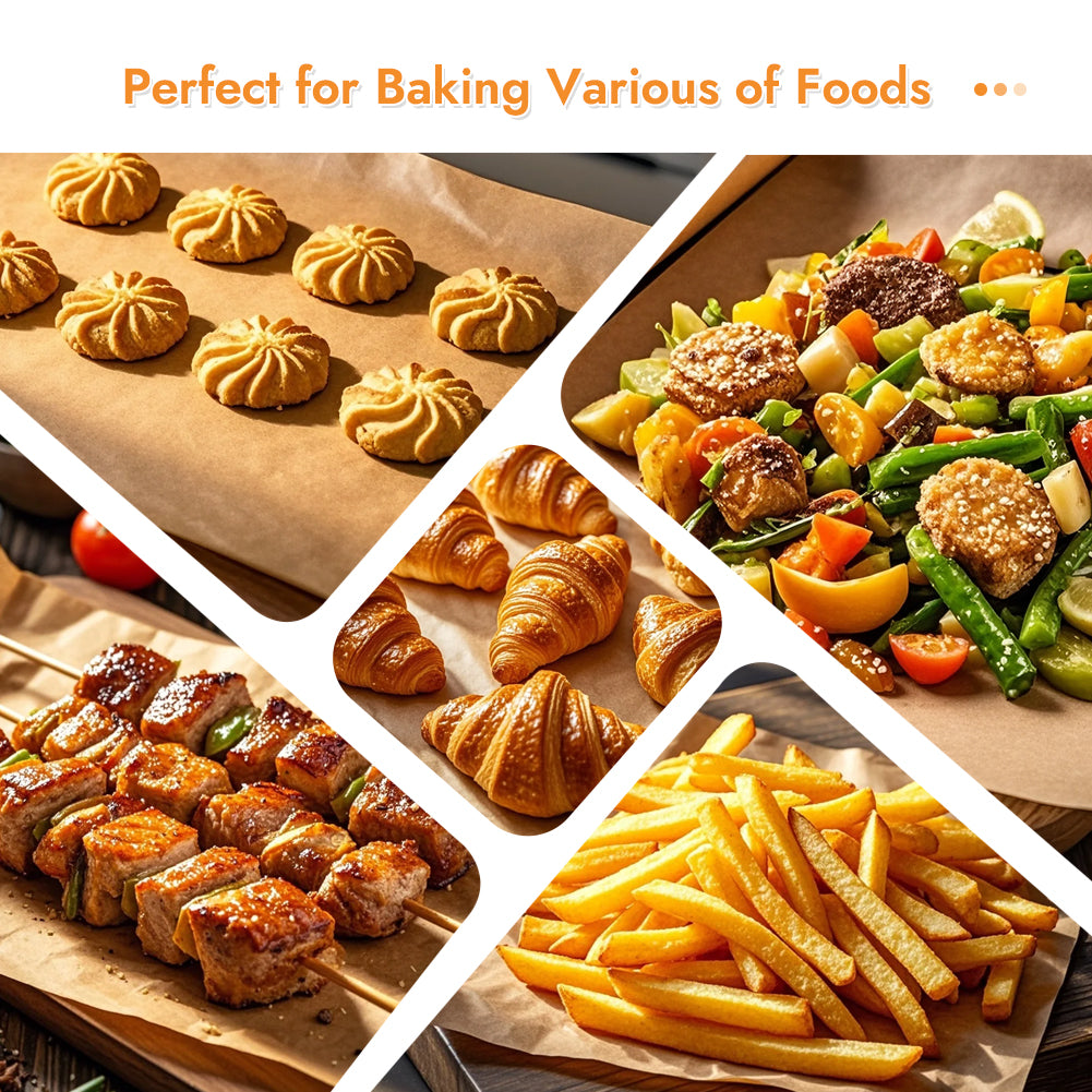 BYKITCHEN 9 x 13 Inch Parchment Paper Sheets, Non-Stick Precut Unbleached Baking Parchment Paper Liners for Oven, Air Fryer, Grilling, Cooking Bread Cake Cookie, Fits for Quarter Sheet Pan (120pcs)