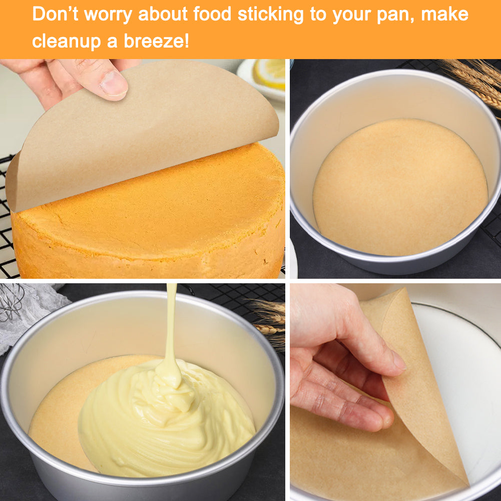 BYKITCHEN 10 Inch Parchment Paper Rounds for Baking, Non Stick Pre-cut Parchment Sheets for Tortilla Press, Quesadilla Maker, Pizza Pan, Cake Pan, Springform Pan and More(Set of 100)