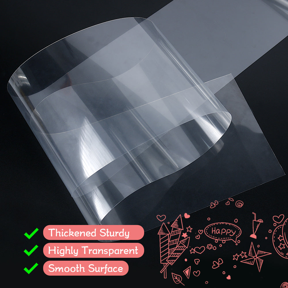 6 Inch Cake Collars, BYKITCHEN Acetate Sheets for Cake, Transparent Collar Acetate Roll, Cake Clear Strips for Chocolate Mousse DIY Cake Wraping Decorating (Length 394inch)