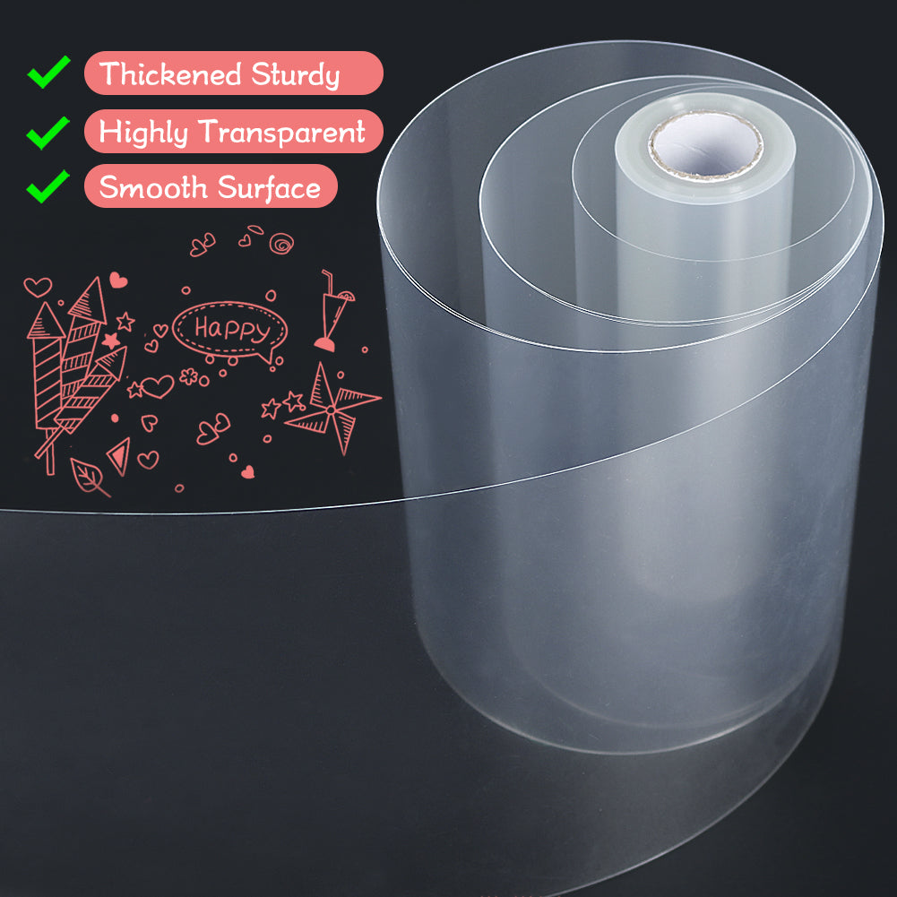 6 Inch Cake Collars, BYKITCHEN Acetate Sheets for Cake, Transparent Collar Acetate Roll, Cake Clear Strips for Chocolate Mousse DIY Cake Wraping Decorating (Length 394inch)