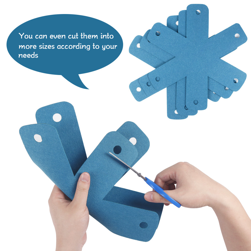 BYKITCHEN Pot Pan Protectors, Set of 12 and 4 Different Sizes, Larger & Thicker Cyan Pan Protector Pads, Pan Pot Separator Pads for Stacking and Protecting Your Cookware
