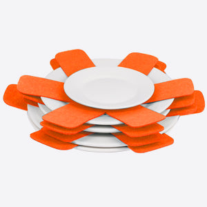 Pan Pot Protectors, Large & Thicker Pan Protector/Separators/Dividers Pads,3 Sizes, 12 Pcs, for Protecting and Separating Your Cookware(Orange)