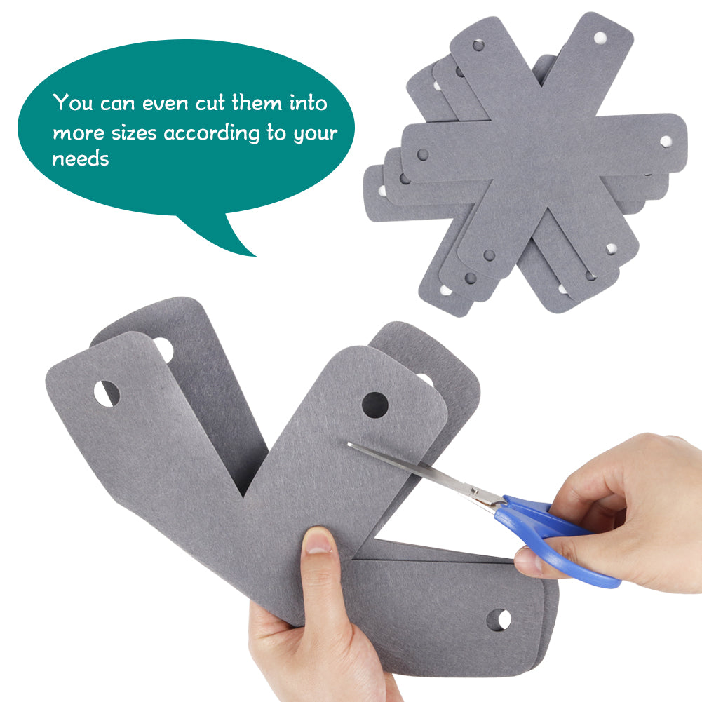 BYKITCHEN Pan Pot Protectors, Set of 12 and 4 Different Sizes, Larger & Thicker Gray Pan Separator Pads, Pan Protectors for Stacking and Protecting Your Cookware