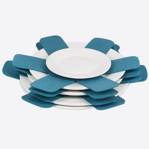 Pan Pot Protectors, Larger & Thicker Pan Protector Pads, 3 Different Sizes, 12 Pcs Pot Seperator Pads for Protecting and Stacking Your Cookware(Cyan)