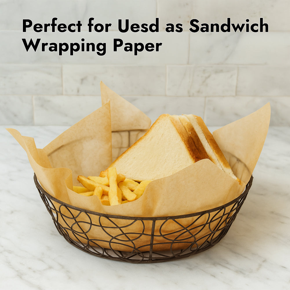BYKITCHEN 200PCS 12 Inch Air Fryer Parchment Paper, Sandwich Wrapping Paper, Food Basket Liners, Airfryer Liners for Ninja Air Fryer SP101 SP201 SP301 SP151 SP351, Flip Up Toaster Oven Accessories