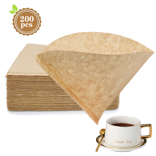 BYKITCHEN Size 02 Cone Coffee Filters, Set of 200, Disposable Paper Coffee Filters, Size 02 Natural Paper Filters for Pour Over Coffee Dripper and Coffee Maker (Natural Brown)