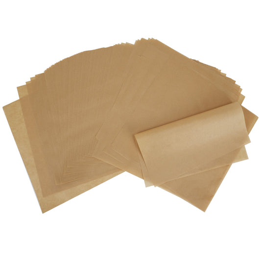 BYKITCHEN Food-Grade Absorbent Sheets Natural Brown Greaseproof Wrapping Paper for Sandwiches & Takeout