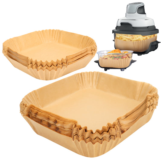 BYKITCHEN 200PCS Air Fryer Liners for Ninja Crispi Airfryer, 6.5 Inch & 8 Inch Crisp Airfryer Liners for 4QT&6 Cup Glass Containers, Ninja Crispy Portable Glass Air Fryer Cooking System Accessories