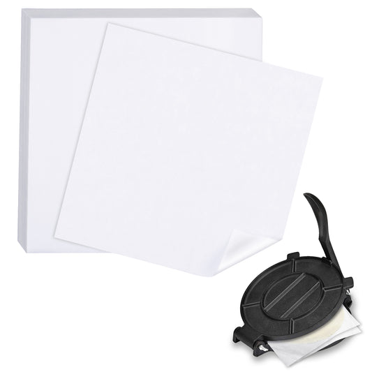 BYKITCHEN Tortilla Press Liners, 8x8 Inch Non Stick Parchment Paper Squares for Baking Pan, Compatible with Victori Tortilla Press, Roti Maker, Quesadilla Maker & Other 7-8 inch Tortilla Press(100pcs)