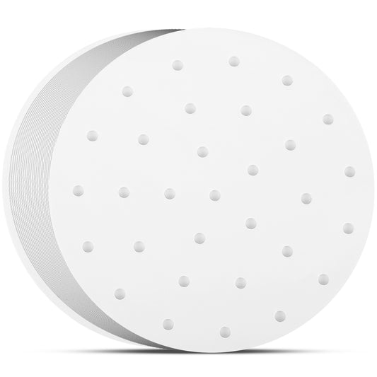 Air Fryer Parchment Paper, Set of 100, 10 inch Air Fryer Liner/Bamboo Steamer Liners/Perforated Parchment Paper for Air Fryer, Steaming Basket and More