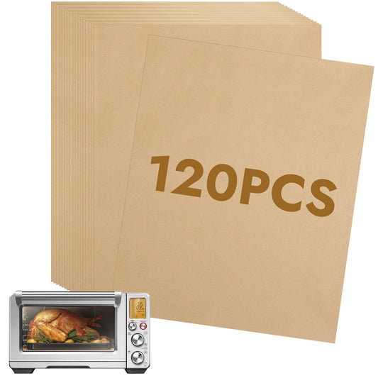 BYKITCHEN 11 x 9in Air Fryer Parchment Paper Sheet Liners Compatible with Breville Smart Oven Air Fryer Pro BOV900BSS/ Cuisinart Airfryer Toaster Oven, Airfryer Toaster Combo Accessories(120pcs)