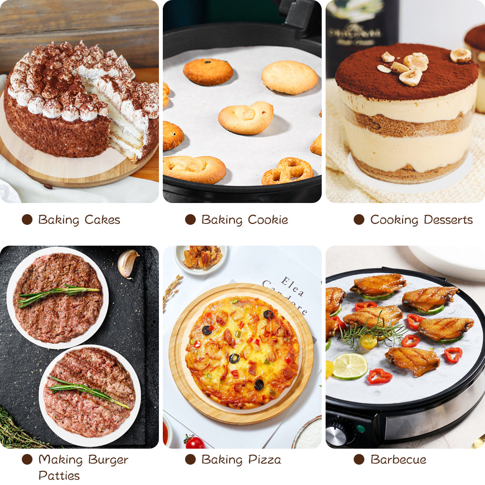 7 Inch Round Parchment Papers - Set of 200, Includes 4.5/5.5/8/9/10/12 Inch Parchment Circles for Springform Cake Tin, Round Cake Tin and More