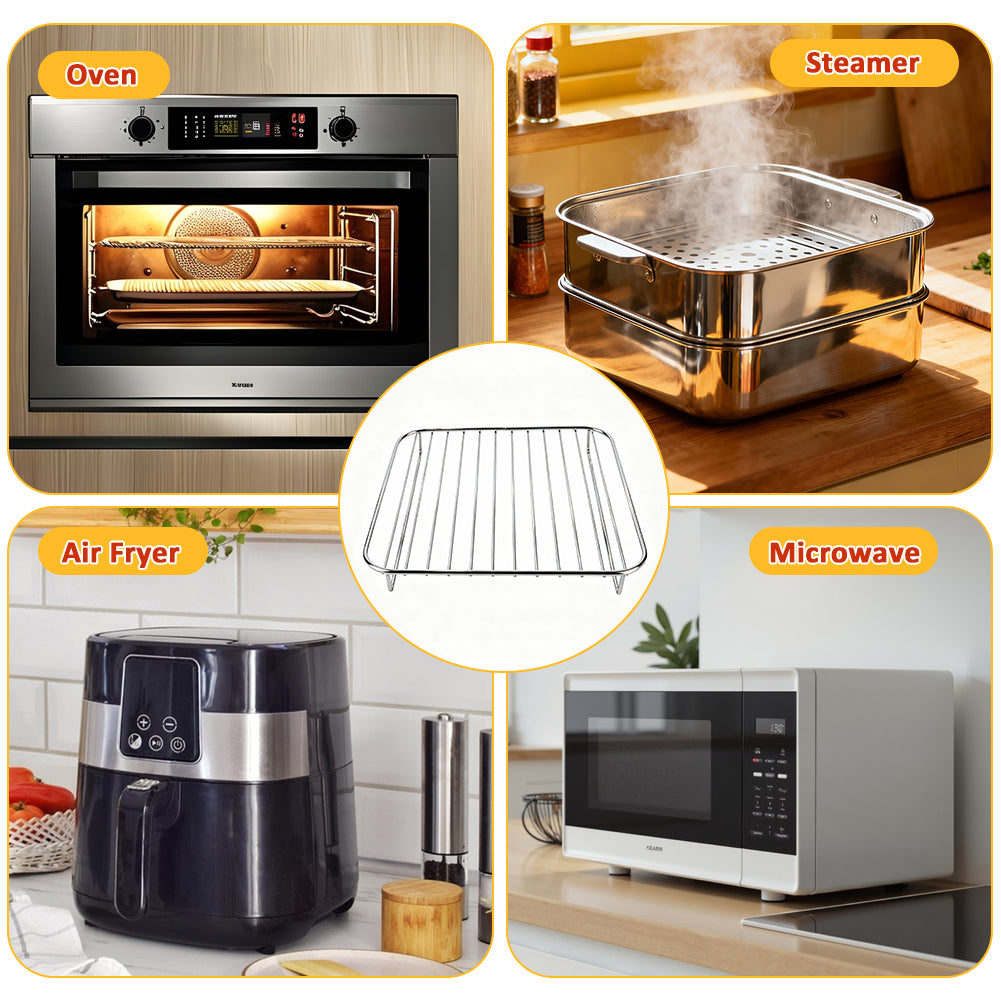 BYKITCHEN Air Fryer Accessories for Ninja Combi 12-in-1 Multi-Cooker, Air Fryer Rack with 2 Oven Liner for Ninja Microwave Oven, Air Fryer SPF700UK, Grill/Roasting Rack
