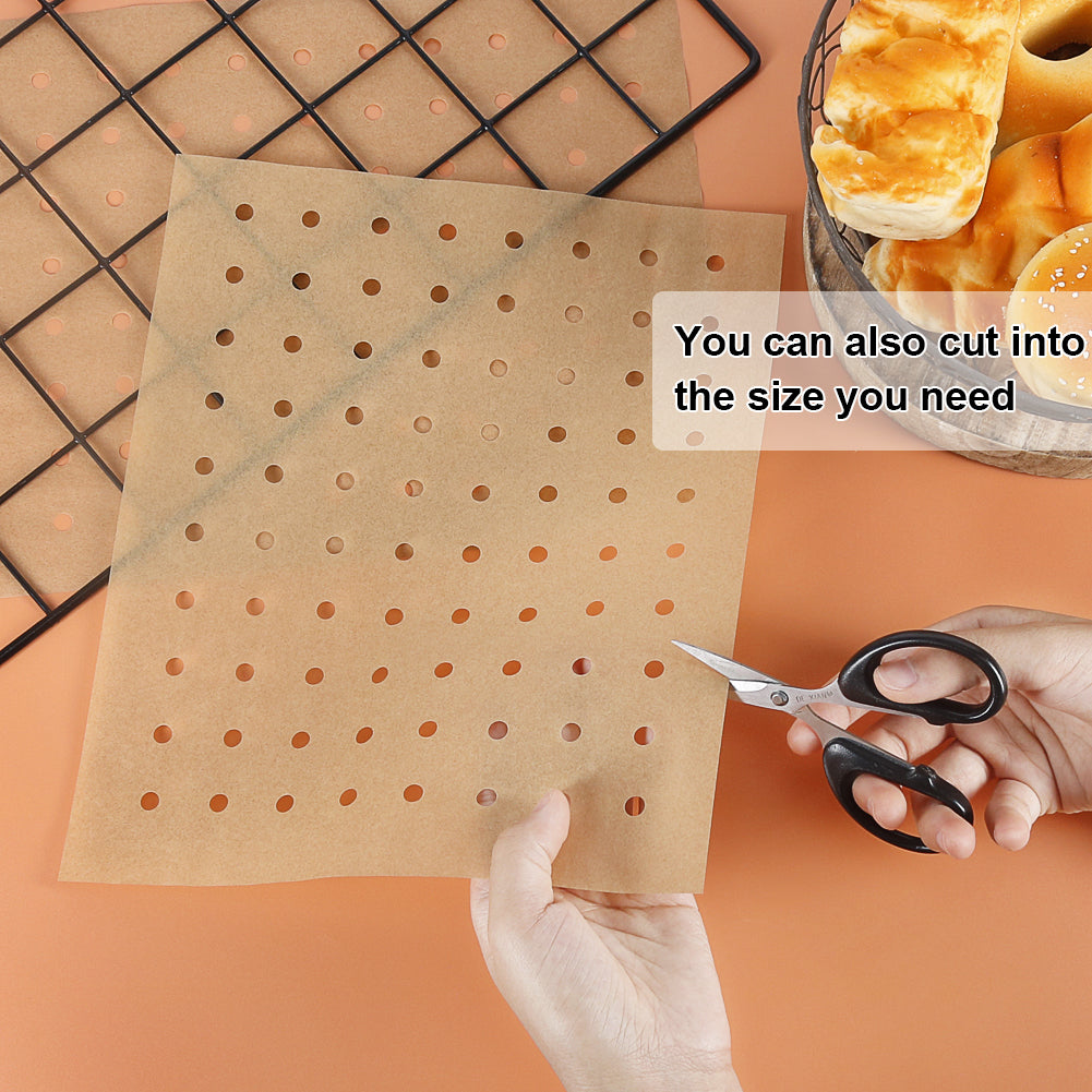 BYKITCHEN Air Fryer Oven Liner, 9x11 Inch, Unbleached Rectangle Air Fryer Parchment Paper, Compatible with Cuisinart, Breville, Emeril Lagasse and More, Airfryer Toaster Oven Accessories(Set of 100)