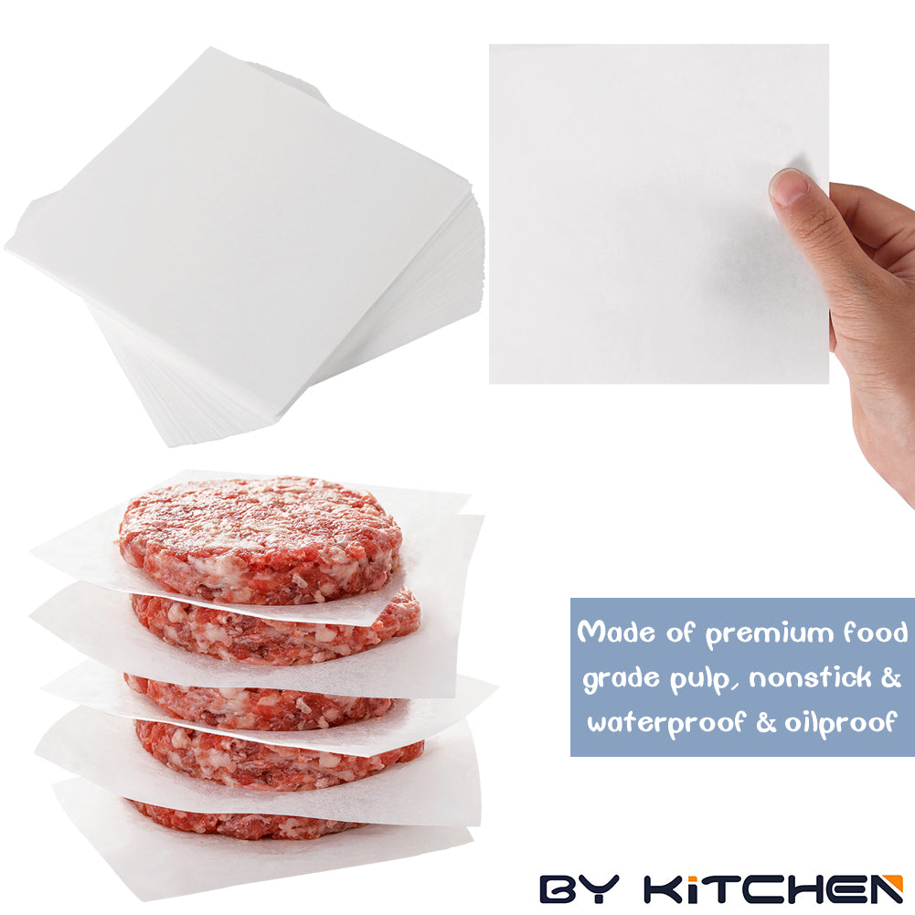 Burger Patty Paper, 5.5 x 5.5in, Set of 300, Patty Paper Squares, Baking Parchment Squares/Hamburger Patty Papers for Separating Burger, Cookies and More