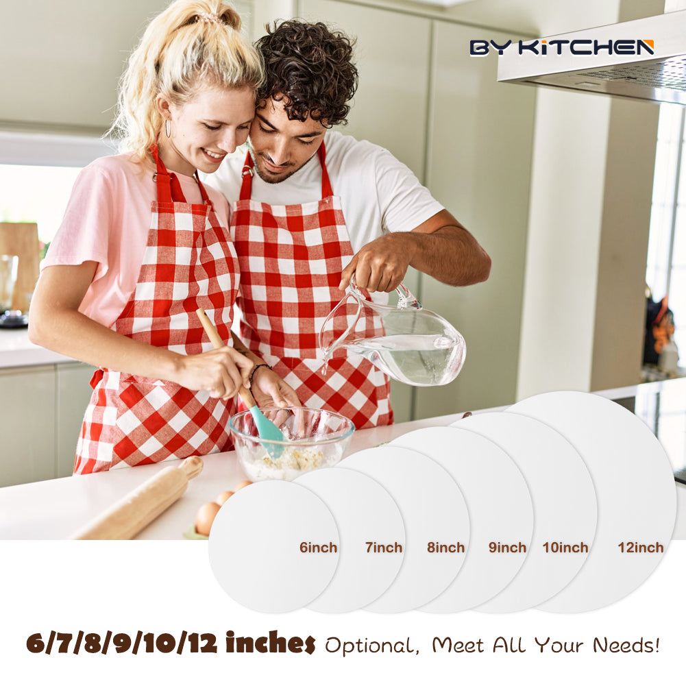 7 Inch Round Parchment Papers - Set of 200, Includes 4.5/5.5/8/9/10/12 Inch Parchment Circles for Springform Cake Tin, Round Cake Tin and More