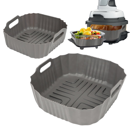 BYKITCHEN Air Fryer Silicone Liners for Ninja CRISPi/Crispy Portable Glass Air Fryer UK 3.8L & 1.4L, Silicone Airfryer Liners for Crispy Fryers, Accessories for Ninja Crisper FN101UK
