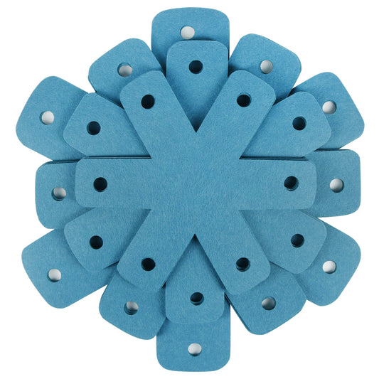 BYKITCHEN Pot Pan Protectors, Set of 12 and 4 Different Sizes, Larger & Thicker Cyan Pan Protector Pads, Pan Pot Separator Pads for Stacking and Protecting Your Cookware