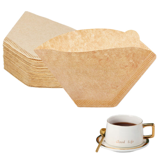 BYKITCHEN Size 4 Coffee Filters, 8-12 Cup, Set of 200, Coffee Filters 4 Cone Paper, Natural Unbleached Paper Filters for Pour Over Coffee Dripper and Coffee Maker